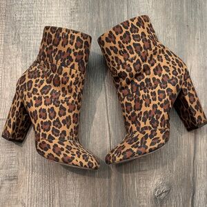 BCBGeneration Leopard Print Heeled Boots